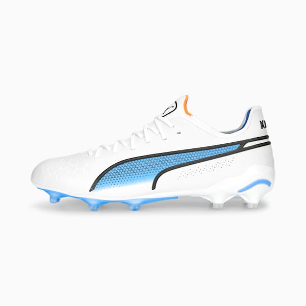 ウィメンズ キング アルティメット FG/AG サッカー スパイク, PUMA White-PUMA Black-Blue Glimmer-Ultra Orange, extralarge-JPN