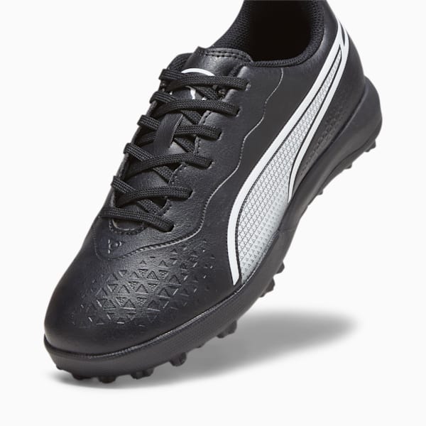 KING MATCH TT Youth Football Boots, PUMA Black-PUMA White, extralarge-GBR