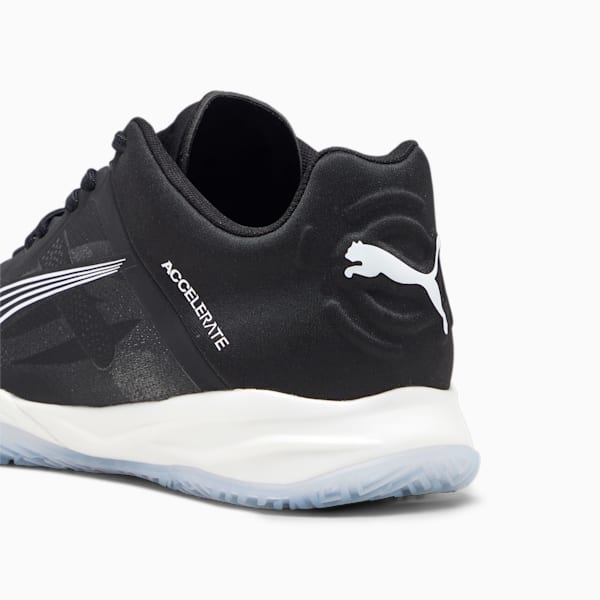 Accelerate NITRO SQD Indoor Sports Shoes, PUMA Black-PUMA White-Nitro Blue-For All Time Red, extralarge-GBR