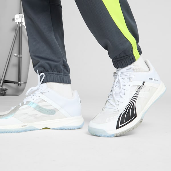 Accelerate NITRO™ SQD Court Shoes, PUMA White-PUMA Black-Concrete Gray, extralarge
