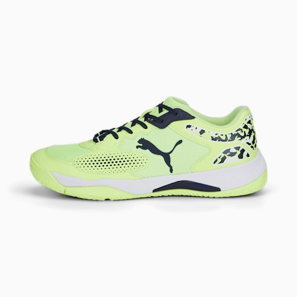 Solarcourt RCT Racquet Sports Shoes, Fast Yellow-PUMA Navy-PUMA White, extralarge