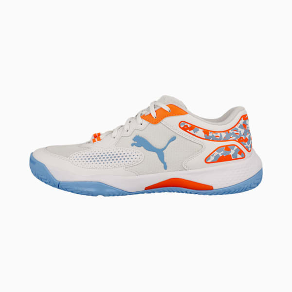 Zapatos Solarcourt RCT Racket Sports, PUMA White-PUMA Black-Team Light Blue, extragrande