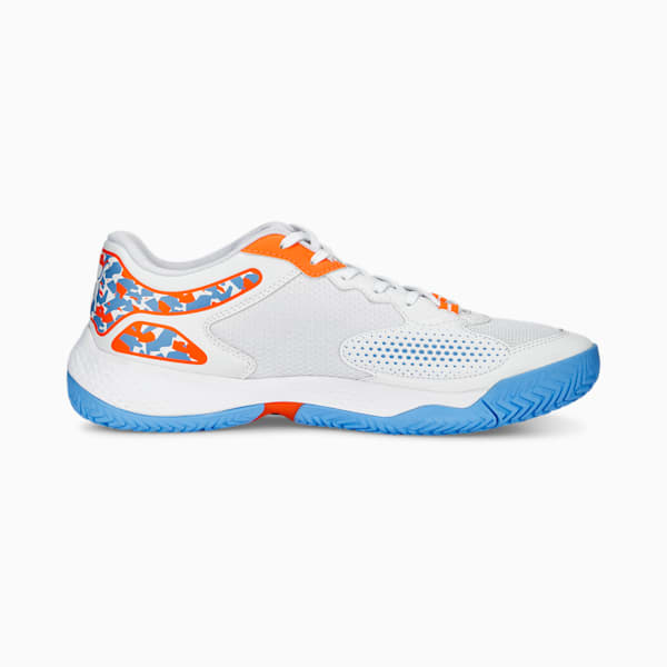 Zapatos Solarcourt RCT Racket Sports, PUMA White-PUMA Black-Team Light Blue, extragrande