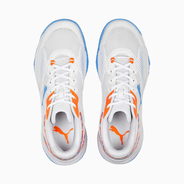 Zapatos Solarcourt RCT Racket Sports, PUMA White-PUMA Black-Team Light Blue, extragrande