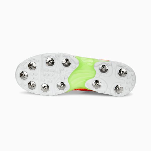 PUMA Spike 22.2 Unisex Cricket Shoes, PUMA White-Fast Yellow-Ultra Orange, extralarge-IND
