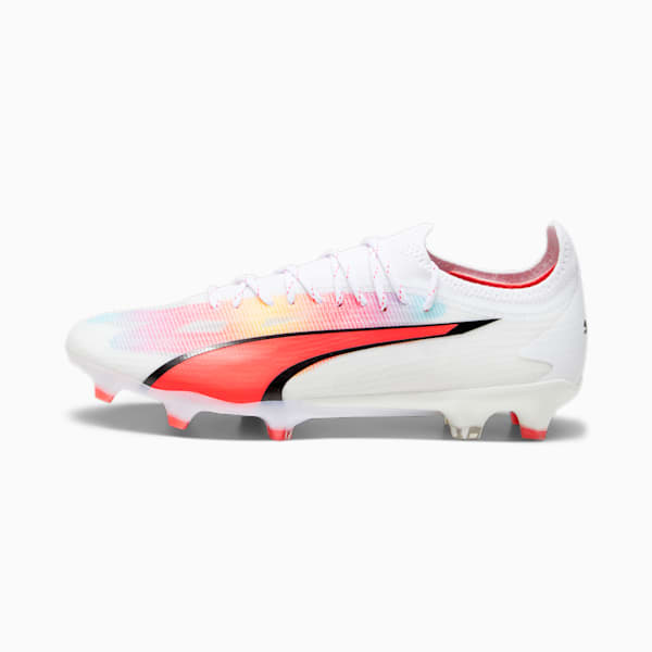 Chaussures de soccer avec crampons ULTRA ULTIMATE FG/AG, PUMA White-PUMA Black-Fire Orchid, extralarge