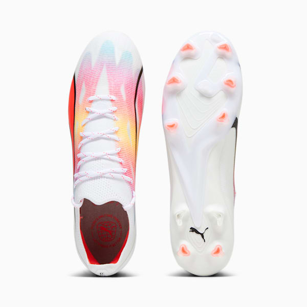 Chaussures de soccer avec crampons ULTRA ULTIMATE FG/AG, PUMA White-PUMA Black-Fire Orchid, extralarge