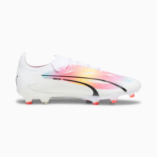 ULTRA ULTIMATE FG/AG Unisex Football Boots, PUMA White-PUMA Black-Fire Orchid, extralarge-AUS