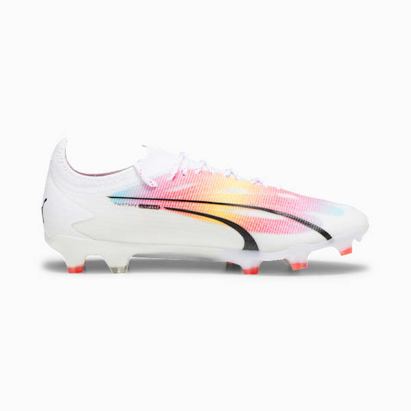 ULTRA ULTIMATE FG/AG Football Boots, PUMA White-PUMA Black-Fire Orchid, extralarge-IND