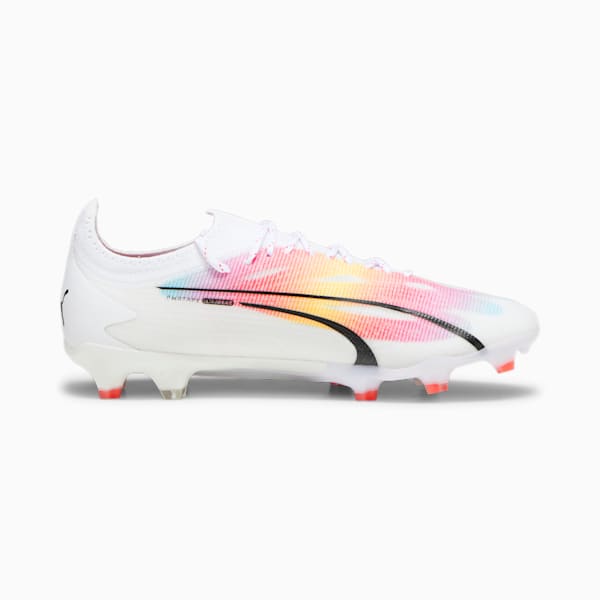 ULTRA ULTIMATE FG/AG Unisex Football Boots, PUMA White-PUMA Black-Fire Orchid, extralarge-IND