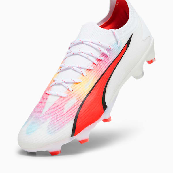 ULTRA ULTIMATE FG/AG Unisex Football Boots, PUMA White-PUMA Black-Fire Orchid, extralarge-AUS