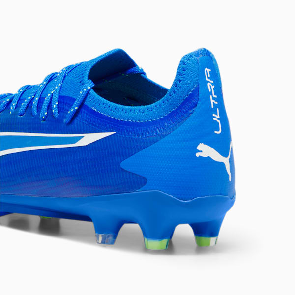 ULTRA ULTIMATE Firm Ground/Artificial Ground Men's Soccer Cleats, Ultra Blue-PUMA White-Pro Green, extralarge