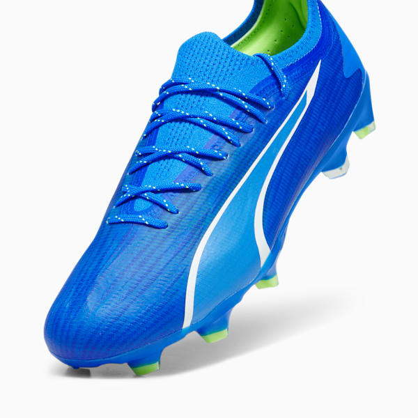 ULTRA ULTIMATE Firm Ground/Artificial Ground Men's Soccer Cleats, Ultra Blue-PUMA White-Pro Green, extralarge