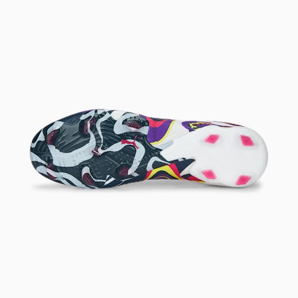 FUTURE ULTIMATE CREATIVITY FG/AG Football Boots, PUMA White-Team Violet-Fluro Yellow Pes