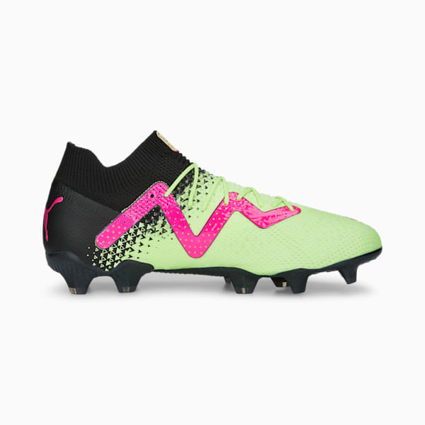 FUTURE ULTIMATE Tricks FG/AG Men's Soccer Cleats, PUMA Black-Ravish-Fast Yellow, extralarge