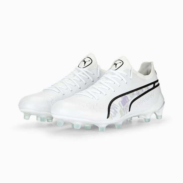 Chaussures de soccer King Ultimate Brilliance FG/AG Femme, PUMA White-PUMA Black-Spring Lavender, extralarge