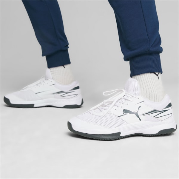 Varion II Indoor Sports Shoes, PUMA White-Shadow Gray, extralarge-IND