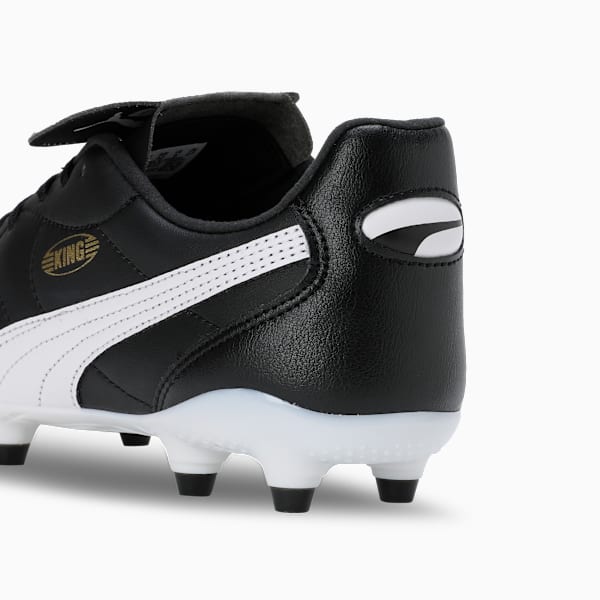 KING TOP FG/AG Football Boots, PUMA Black-PUMA White-PUMA Gold, extralarge-IND