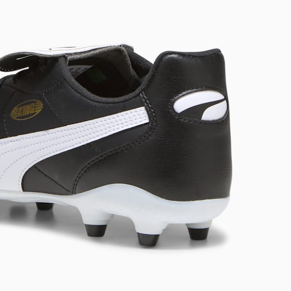 Tacos de fútbol KING TOP FG/AG, PUMA Black-PUMA White-PUMA Gold, extralarge