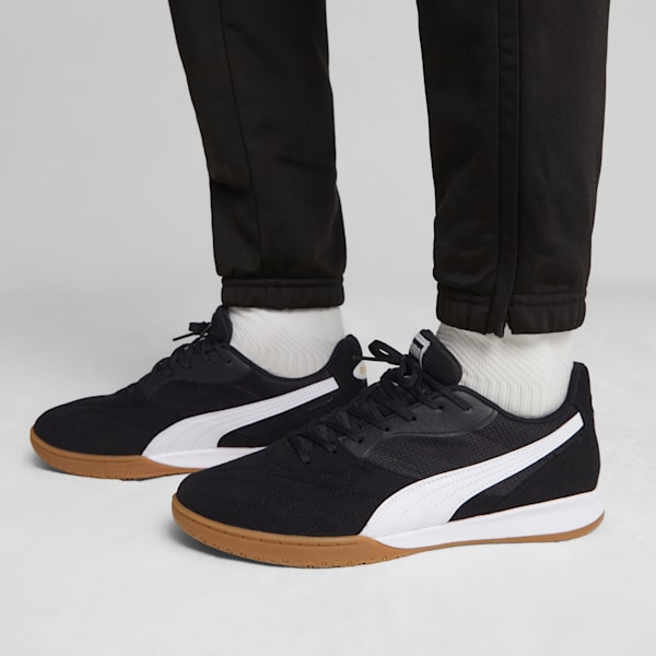 メンズ プーマ キング トップ IT サッカー トレーニングシューズ, PUMA Black-PUMA White-PUMA Gold, extralarge-JPN