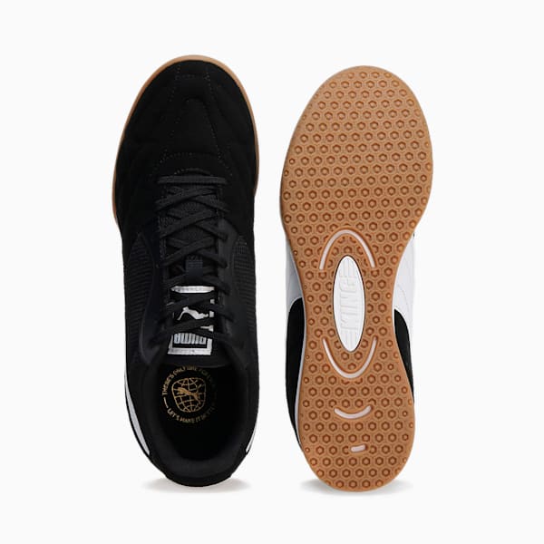 メンズ プーマ キング トップ IT サッカー トレーニングシューズ, PUMA Black-PUMA White-PUMA Gold, extralarge-JPN