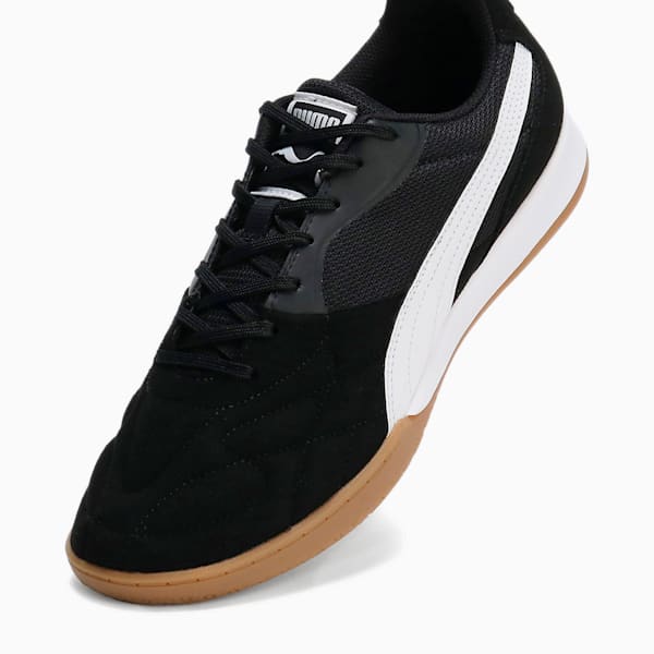 メンズ プーマ キング トップ IT サッカー トレーニングシューズ, PUMA Black-PUMA White-PUMA Gold, extralarge-JPN