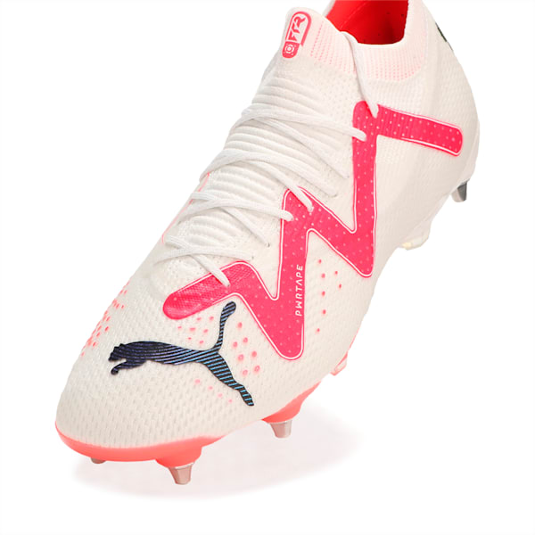 メンズ フューチャー アルティメット MXSG サッカー スパイク, PUMA White-PUMA Black-Fire Orchid, extralarge-JPN