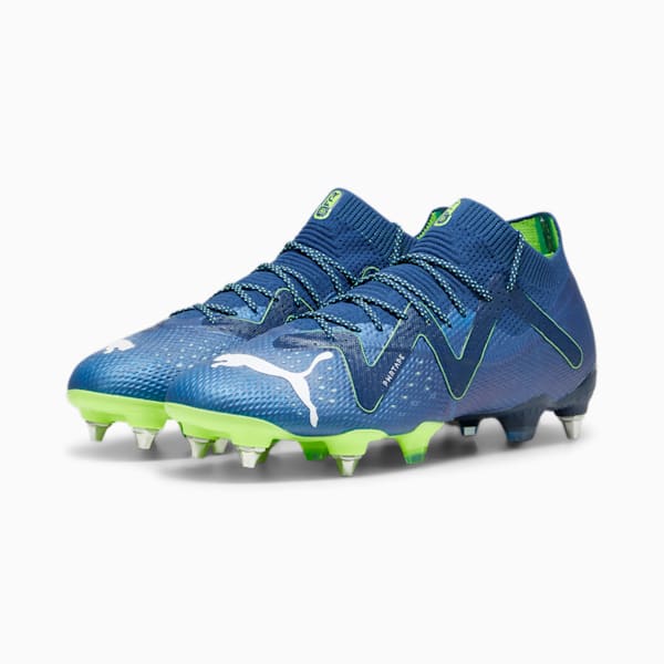FUTURE ULTIMATE MxSG Men's Football Boots, Persian Blue-PUMA White-Pro Green, extralarge-GBR