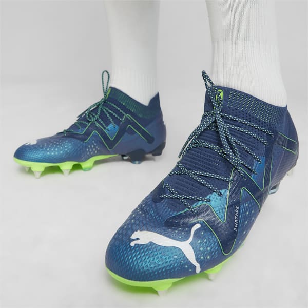 FUTURE ULTIMATE MxSG Men's Football Boots, Persian Blue-PUMA White-Pro Green, extralarge-GBR