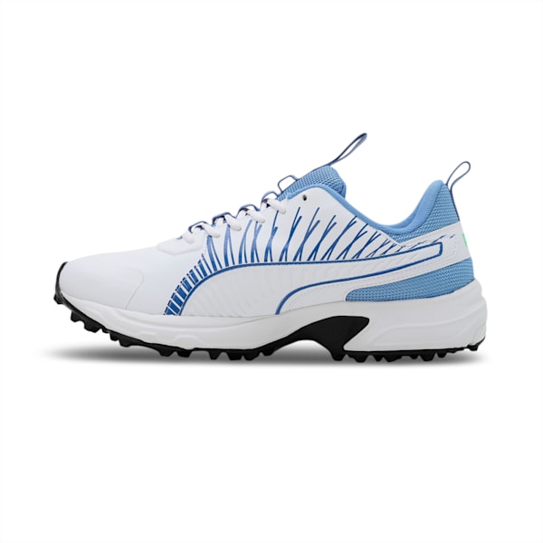 Cricket Square Men's Shoes, PUMA White-Blue Glimmer-Elektro Green, extralarge-IND