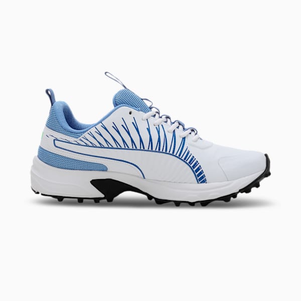 Cricket Square Men's Shoes, PUMA White-Blue Glimmer-Elektro Green, extralarge-IND