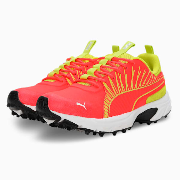 Cricket Square Men's Shoes, Red Blast-Nrgy Yellow, extralarge-IND