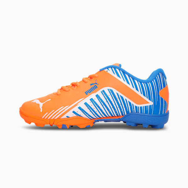 EvoSpeed V2 Cricket Youth Shoes, Neon Citrus-Bluemazing-PUMA White, extralarge-IND