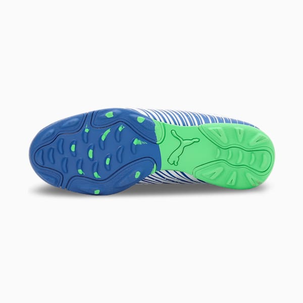 EvoSpeed V2 Cricket Youth Shoes, PUMA White-PUMA Black-Bluemazing-Elektro Green, extralarge-IND