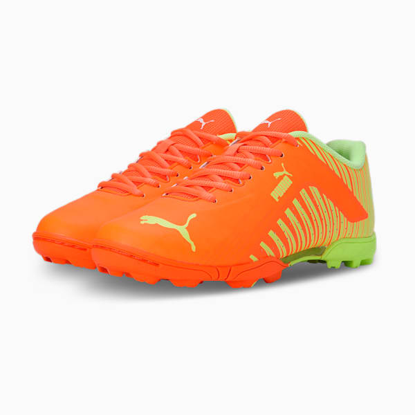 EvoSpeed V2 Cricket Youth Shoes, Ultra Orange-Fast Yellow, extralarge-IND