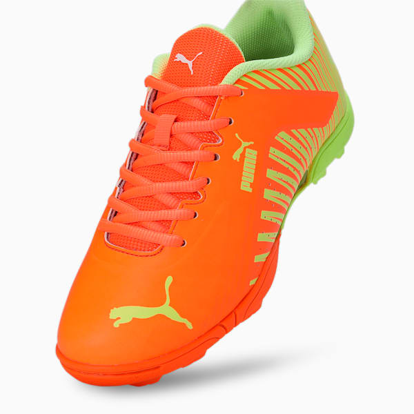 EvoSpeed V2 Cricket Youth Shoes, Ultra Orange-Fast Yellow, extralarge-IND