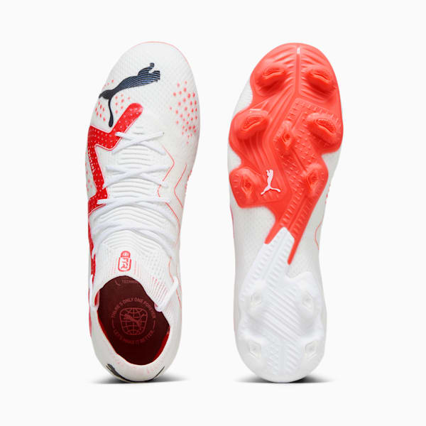 FUTURE ULTIMATE FG/AG Men's Football Boots, PUMA White-PUMA Black-Fire Orchid, extralarge-GBR