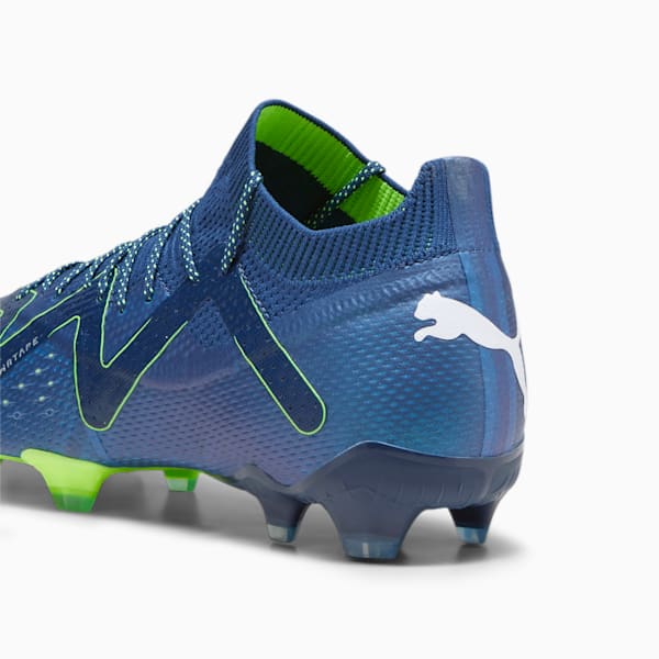 FUTURE ULTIMATE Firm Ground/Artifical Ground Men's Soccer Cleats, Persian Blue-PUMA White-Pro Green, extralarge