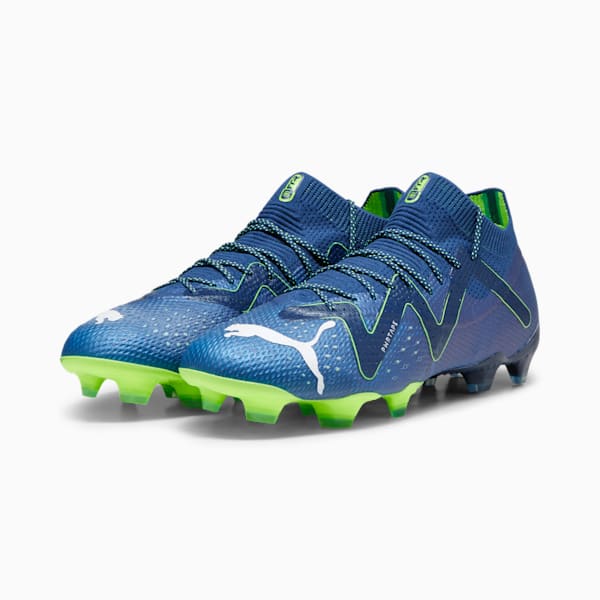 FUTURE ULTIMATE FG/AG Men's Football Boots, Persian Blue-PUMA White-Pro Green, extralarge-IND