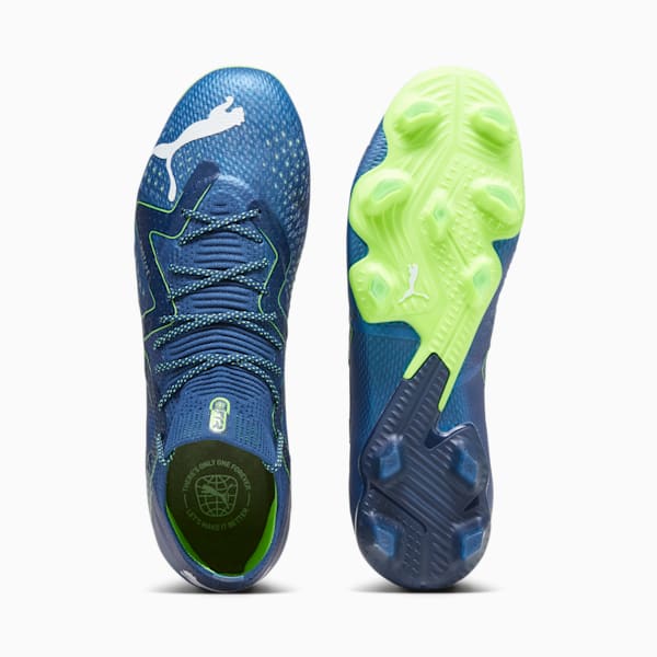 FUTURE ULTIMATE FG/AG Men's Football Boots, Persian Blue-PUMA White-Pro Green, extralarge-IND