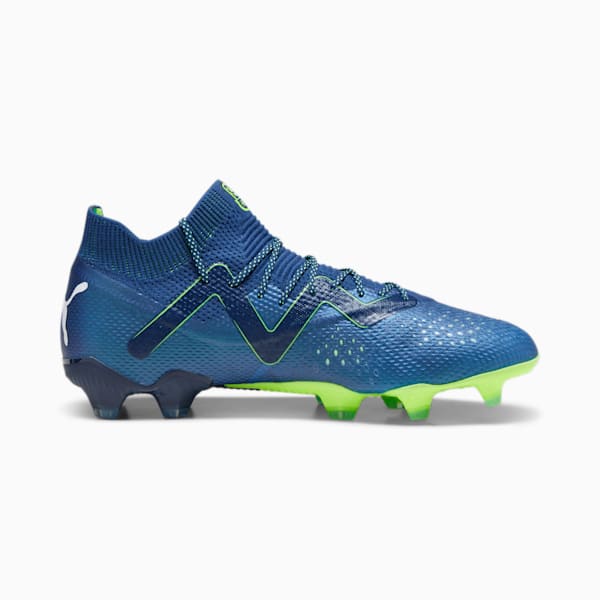FUTURE ULTIMATE Firm Ground/Artifical Ground Men's Soccer Cleats, Persian Blue-PUMA White-Pro Green, extralarge