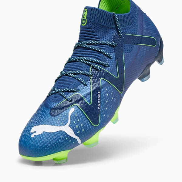 FUTURE ULTIMATE FG/AG Men's Football Boots, Persian Blue-PUMA White-Pro Green, extralarge-IND