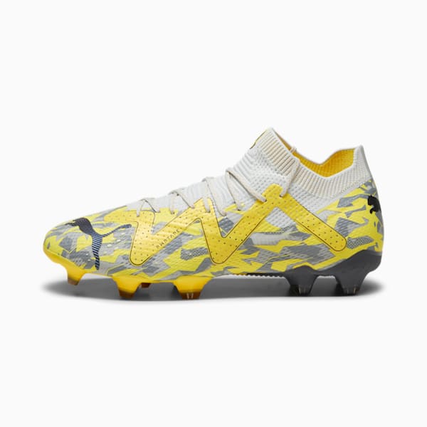 FUTURE ULTIMATE Firm Ground/Artifical Ground Men's Soccer Cleats, Sedate Gray-Asphalt-Yellow Blaze, extralarge