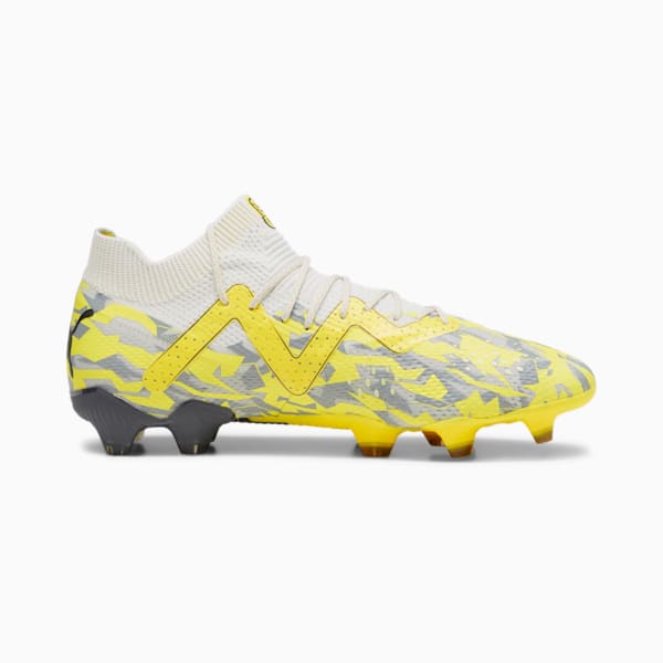 Tacos de fútbol FUTURE ULTIMATE FG/AG, Sedate Gray-Asphalt-Yellow Blaze, extralarge