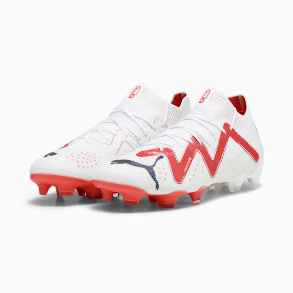 FUTURE ULTIMATE FG/AG Women's Football Boots, PUMA White-PUMA Black-Fire Orchid, extralarge-AUS