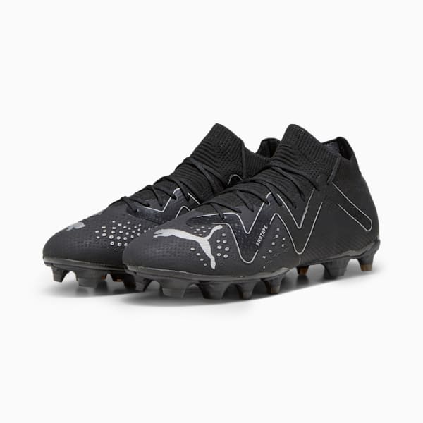 FUTURE PRO FG/AG Men's Soccer Cleats, PUMA Black-PUMA Silver, extralarge