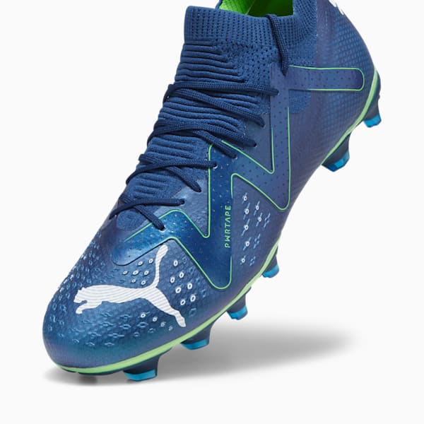 FUTURE PRO FG/AG Men's Soccer Cleats, Persian Blue-PUMA White-Pro Green, extralarge