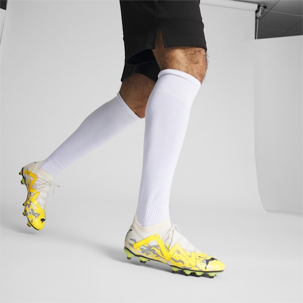 FUTURE PRO FG/AG Men's Soccer Cleats, Sedate Gray-Asphalt-Yellow Blaze, extralarge