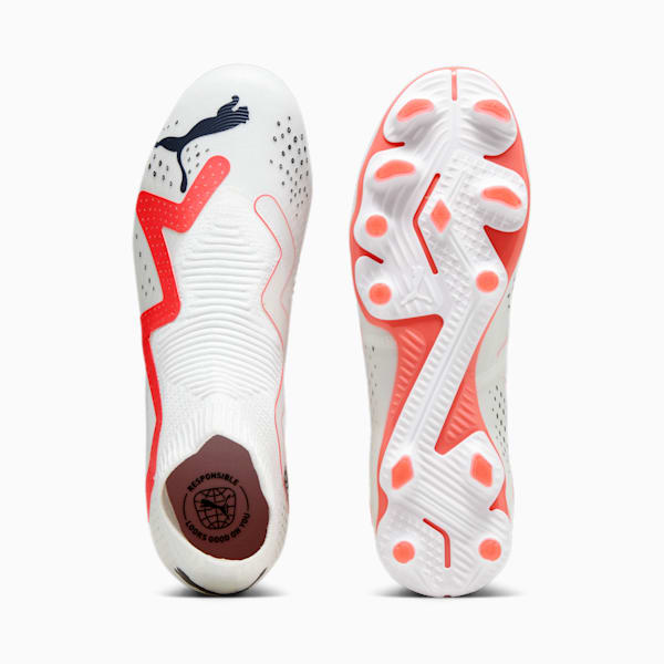 FUTURE MATCH+ LL FG/AG Men's Football Boots, PUMA White-PUMA Black-Fire Orchid, extralarge-GBR