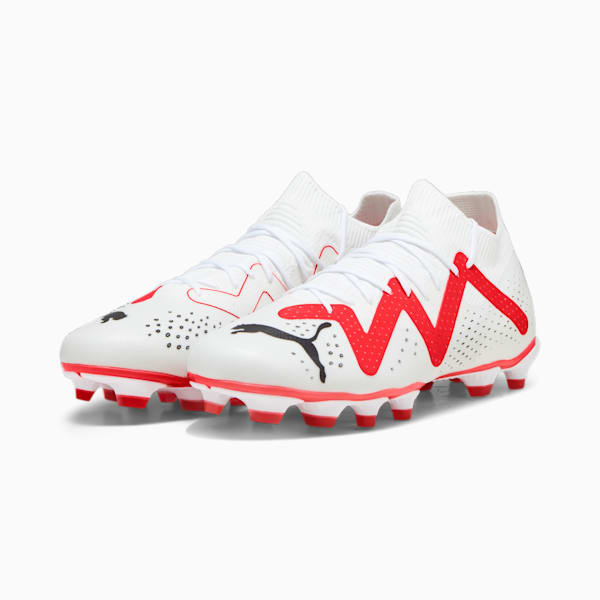 FUTURE MATCH FG/AG Men's Football Boots, PUMA White-PUMA Black-Fire Orchid, extralarge-GBR